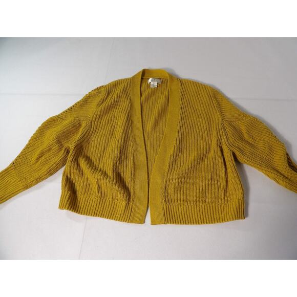 Ruby Moon Cardigan Womens Small Knit Mustard Yellow Shrug Open Style Lagenlook - Picture 8 of 11